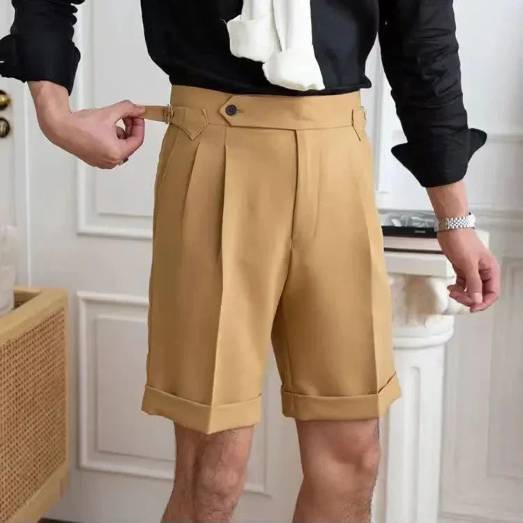 Men’s Tailored Short – Pleated Front – Cuffed Hem – Smart Fit
