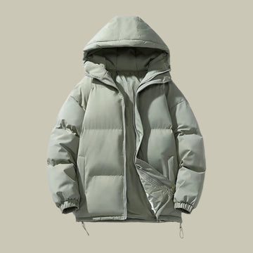 Full zip hoodie puffer parka jacket for men