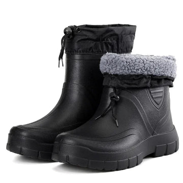 Men’s Wellington Boots – Waterproof – Fleece Lined – Mid-Calf – Treaded Sole