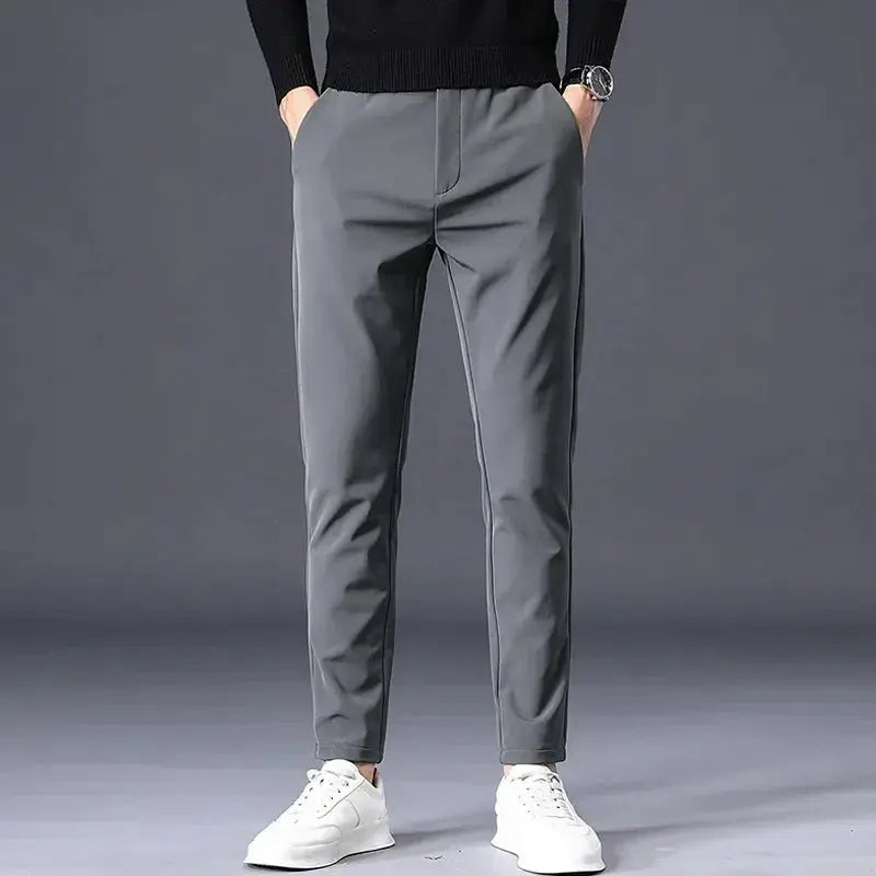 Stretch slim-fit trousers for men