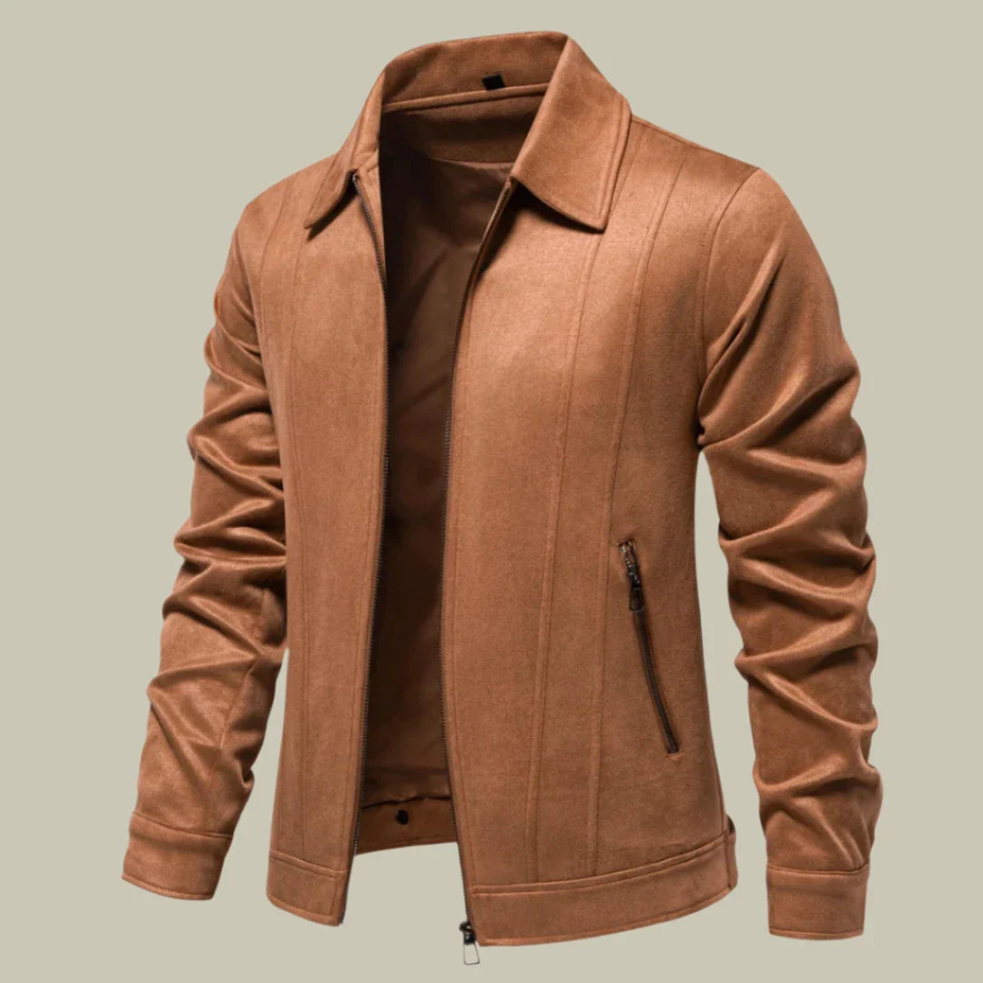 Faux leather trucker jackets for men