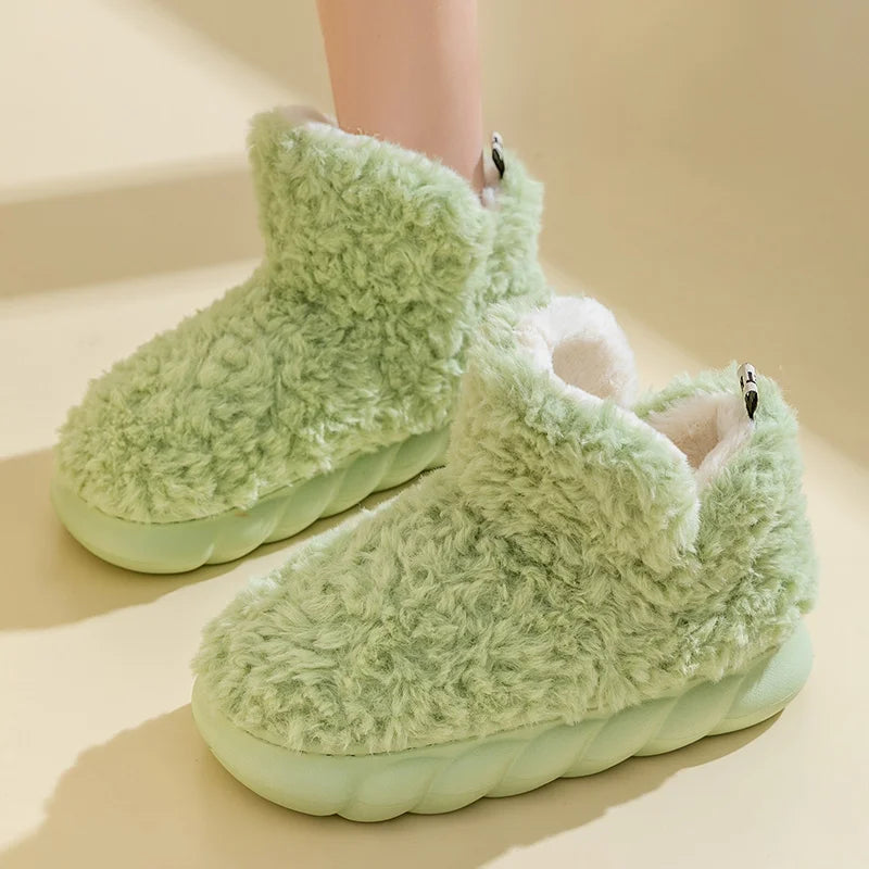 Cotton plush lining slippers for women