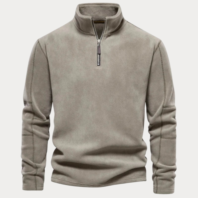 Softshell zip-up sweater for men