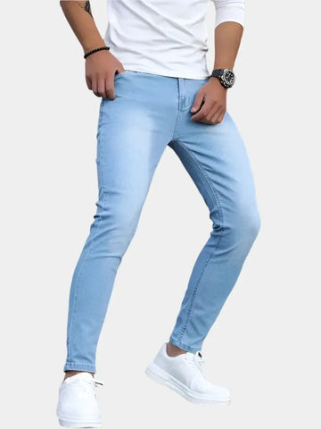 Slim fit stretch denim jeans for men