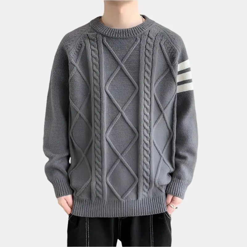 Knitted lazy sweater for men