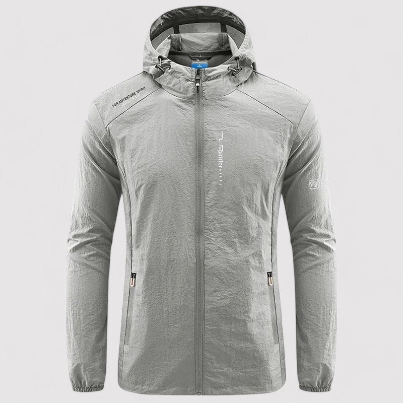 Full zip waterproof hoodie jacket for men