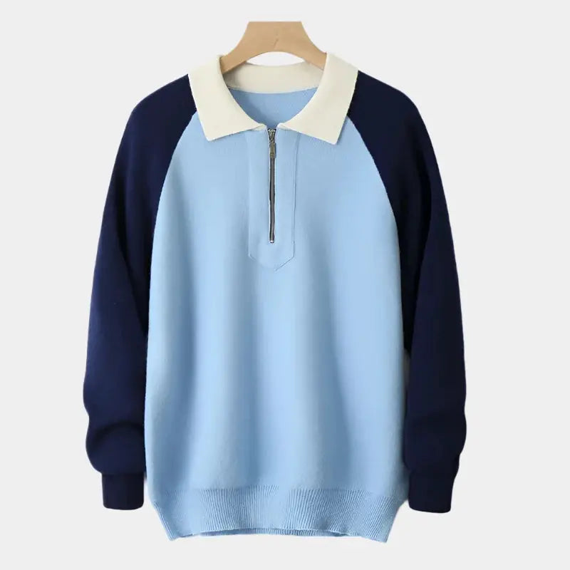 Collared polo sweater for men