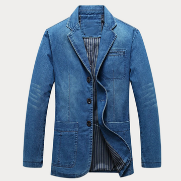 Tailored denim blazer for men