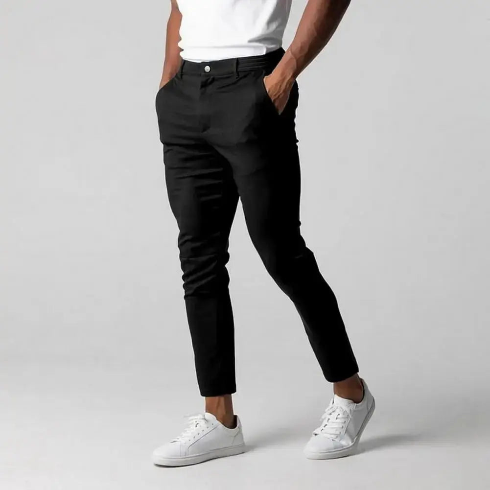 Light and casual slim trousers for men