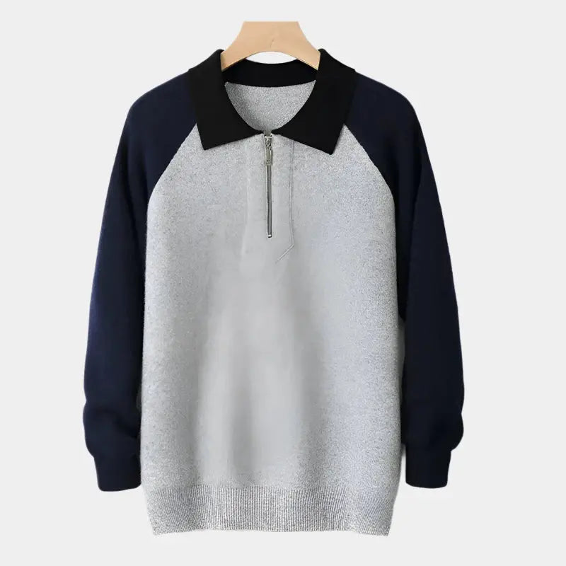 Collared polo sweater for men