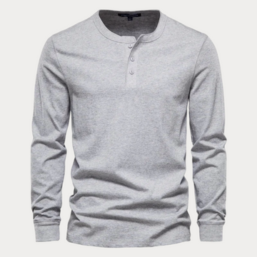 Long sleeve henley shirt for men