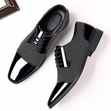 Men's Oxford Dress Shoes - Elegant Leather Design - Cushioned Insoles - Formal Wear