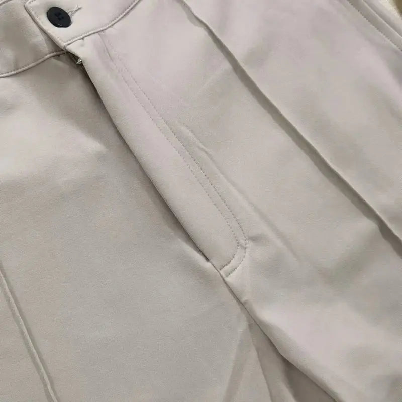 Tight-fitting zippered trousers for men