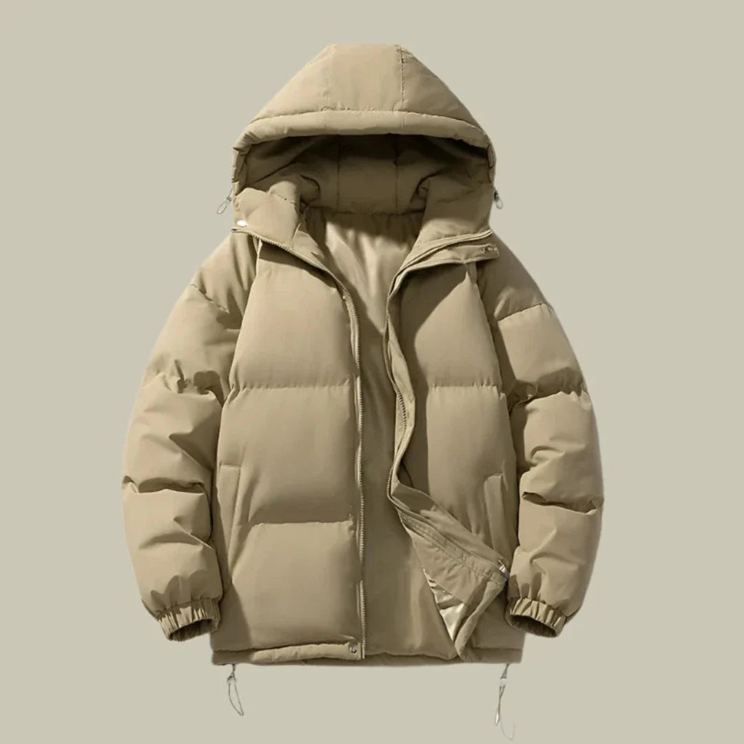 Full zip hoodie puffer parka jacket for men