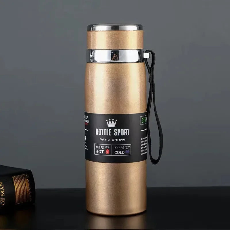 Brushed Stainless Steel Vacuum-Insulated Water Bottle