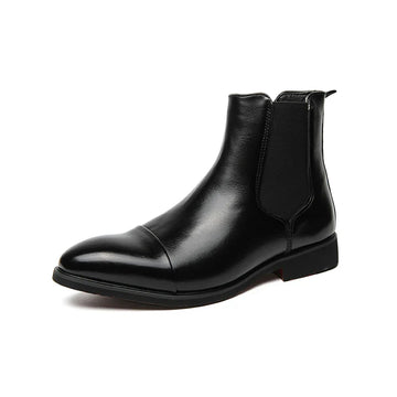 High cut classic leather chelsea boots