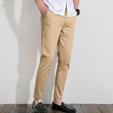 Men’s Chino Pants – Slim Fit – 100% Cotton – Tailored Style – Full Length