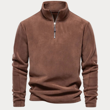 Softshell zip-up sweater for men