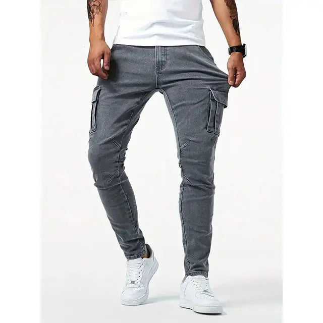 Slim tapered super stretchy jeans for men