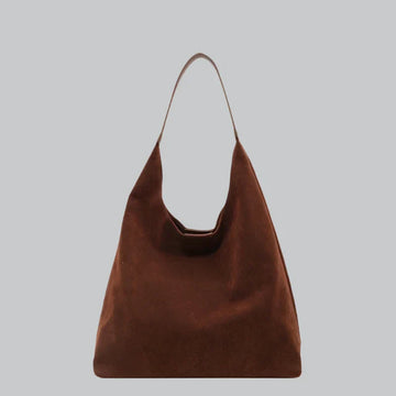 Vintage suede shoulder bag for women