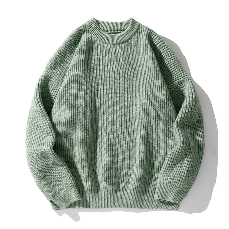 Classic ribbed knit sweater for men