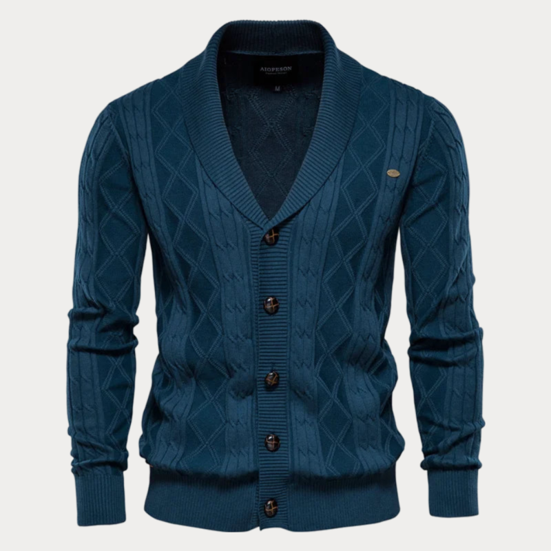 Heritage knit cardigan for men