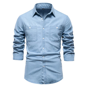 Buttton down slim jean shirt for men