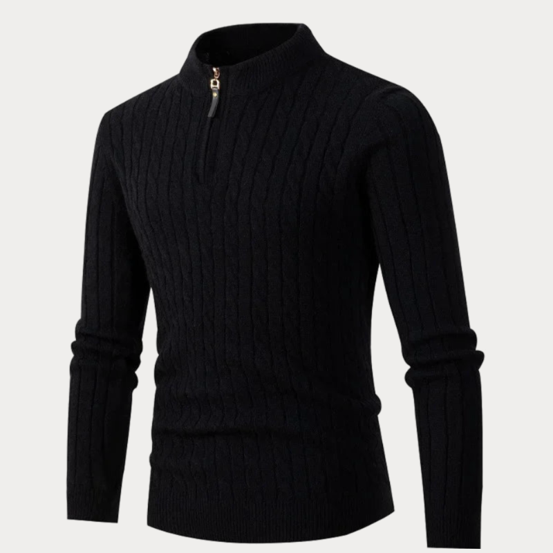 Half-zip pullover sweater for men