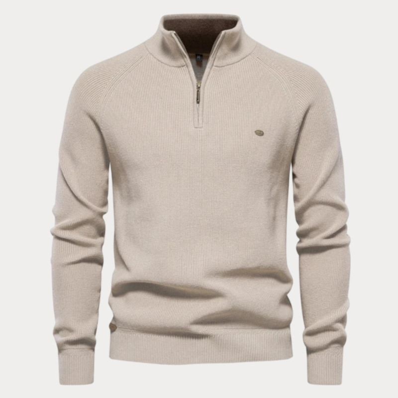 Casual zip-up sweater for men