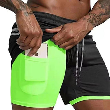 Men's 2-in-1 Running Shorts | Quick-Dry Athletic Training Shorts