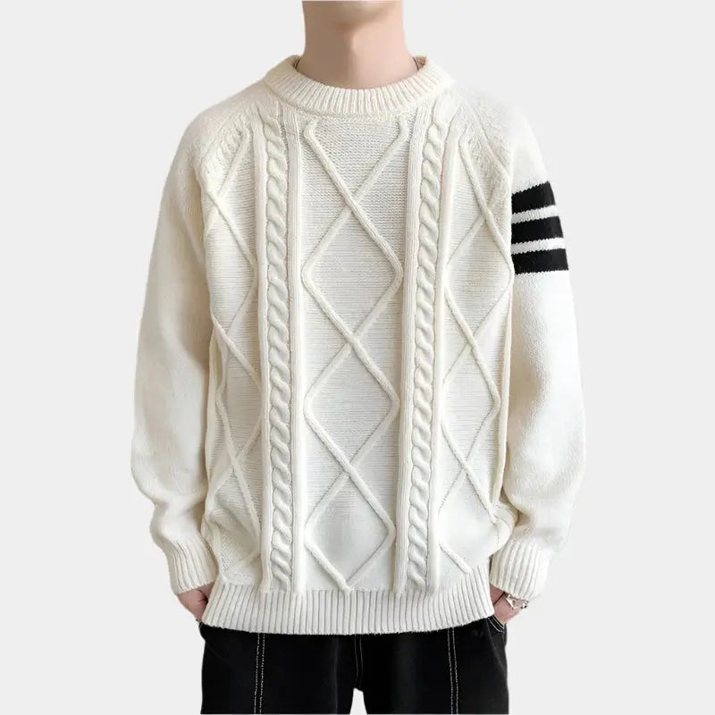 Knitted lazy sweater for men