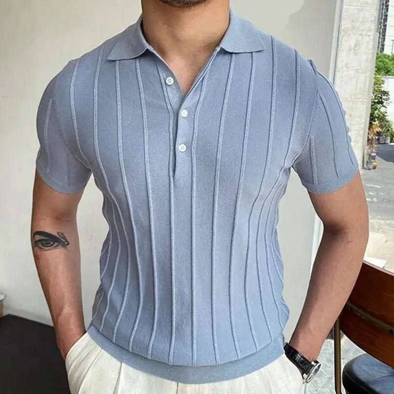 Premium knitted polo-shirt for men