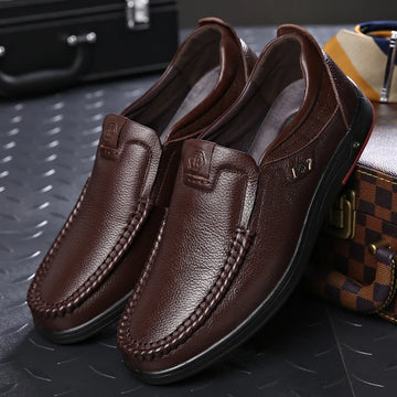 Casual slip-on leather shoes for men