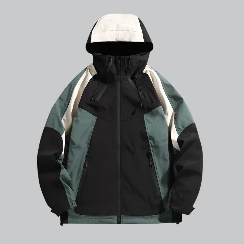 Hooded windproof bomber jacket for men