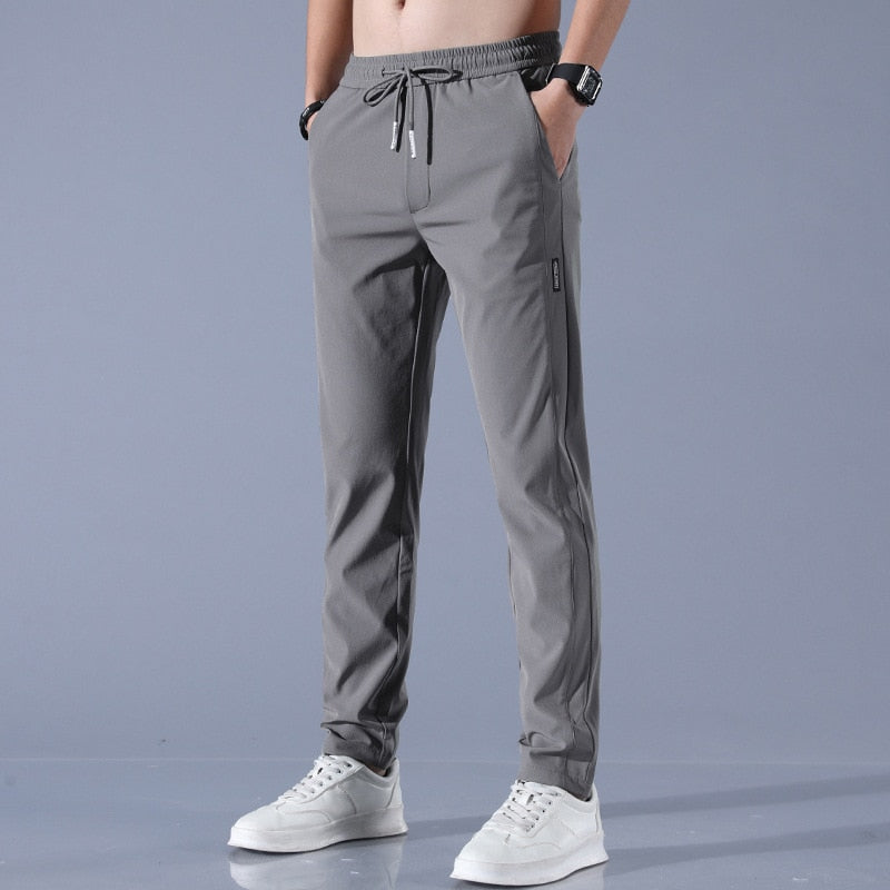 Men’s Jogger Trousers – Slim Tapered Fit – Lightweight Breathable – Elastic Waist