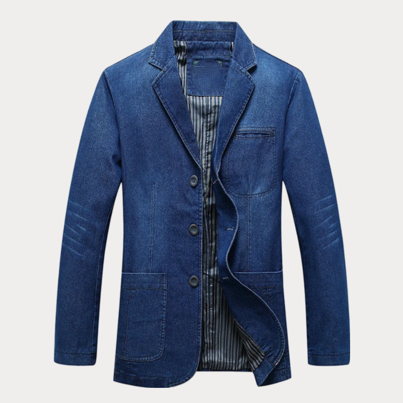 Tailored denim blazer for men