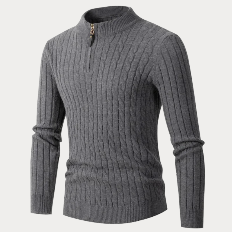 Half-zip pullover sweater for men