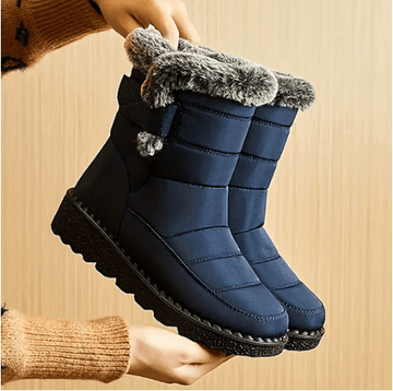Women’s Ankle Boots – Quilted Design – Fur Lined – Weather Resistant – Non-Slip Sole
