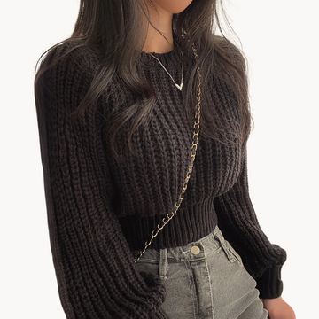 Cozy textured knit jumper for women