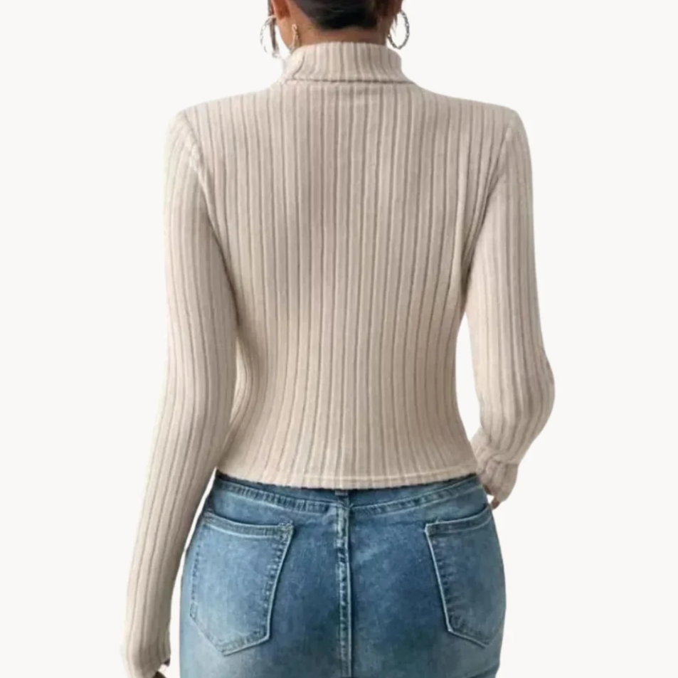 Cozy and soft body knit top for women