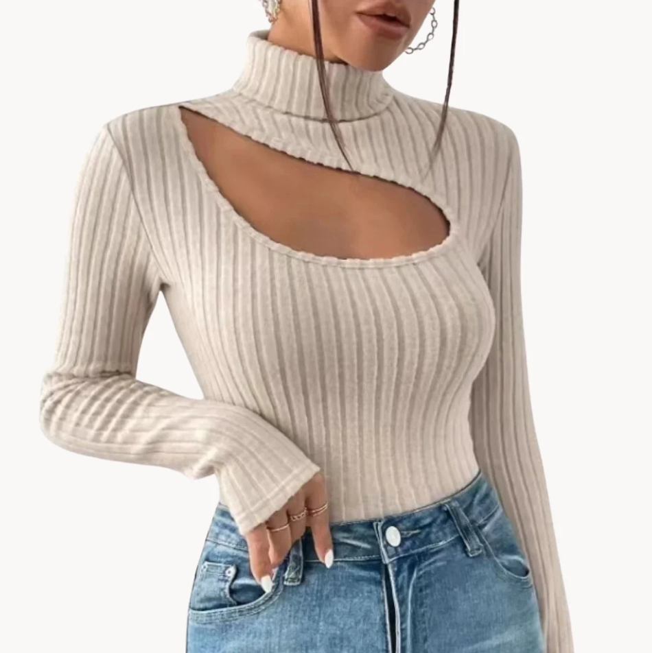 Cozy and soft body knit top for women