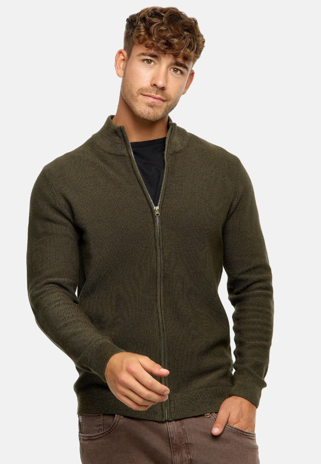 Casual slim fit zip jumper for men