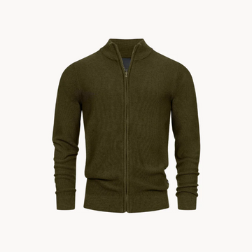 Casual slim fit zip jumper for men