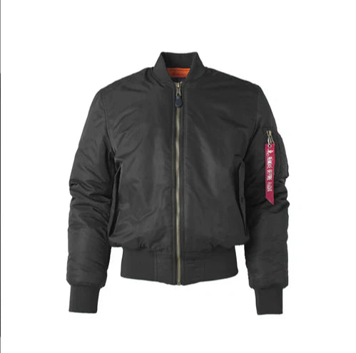 Men’s Bomber Jacket – Classic Fit – Rib-Knit Trim – Utility Pocket – Zipper Front