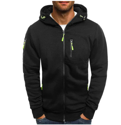 Elegant tech fleece hooded jacket for men