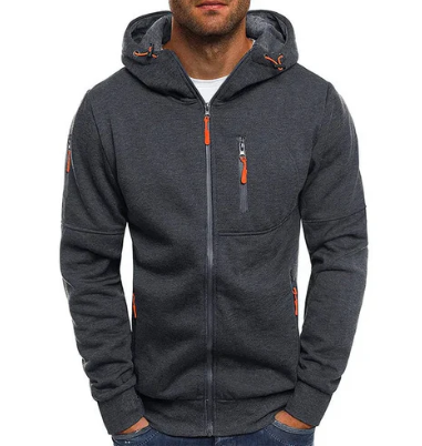 Elegant tech fleece hooded jacket for men