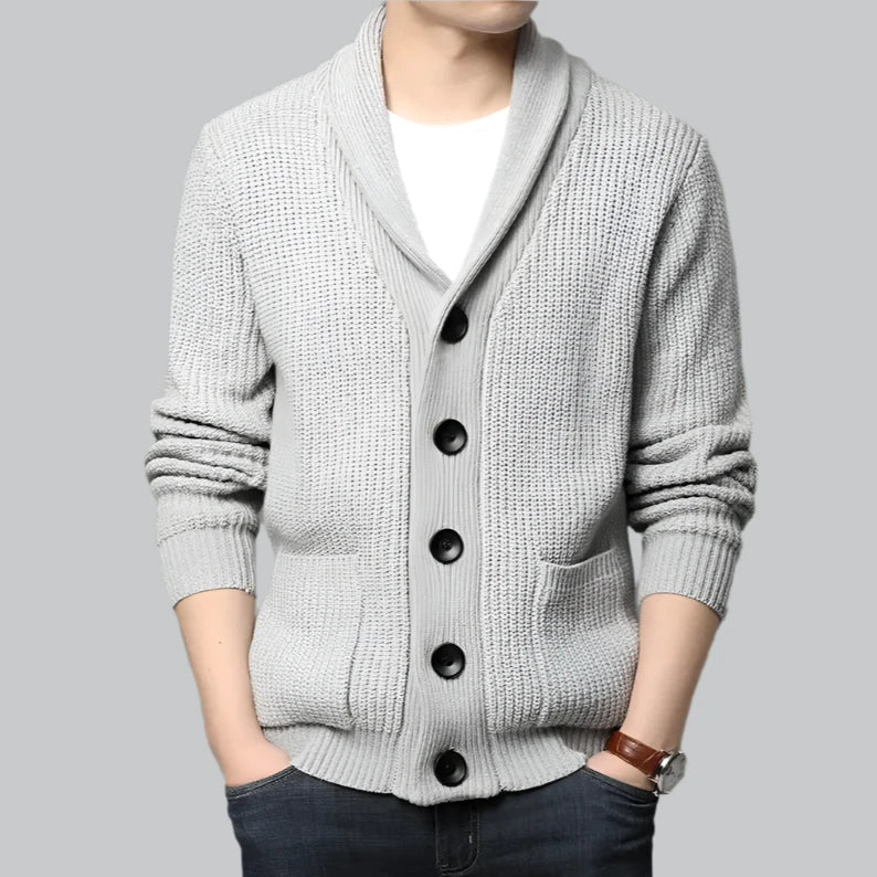 Vintage knit cardigan sweater for men