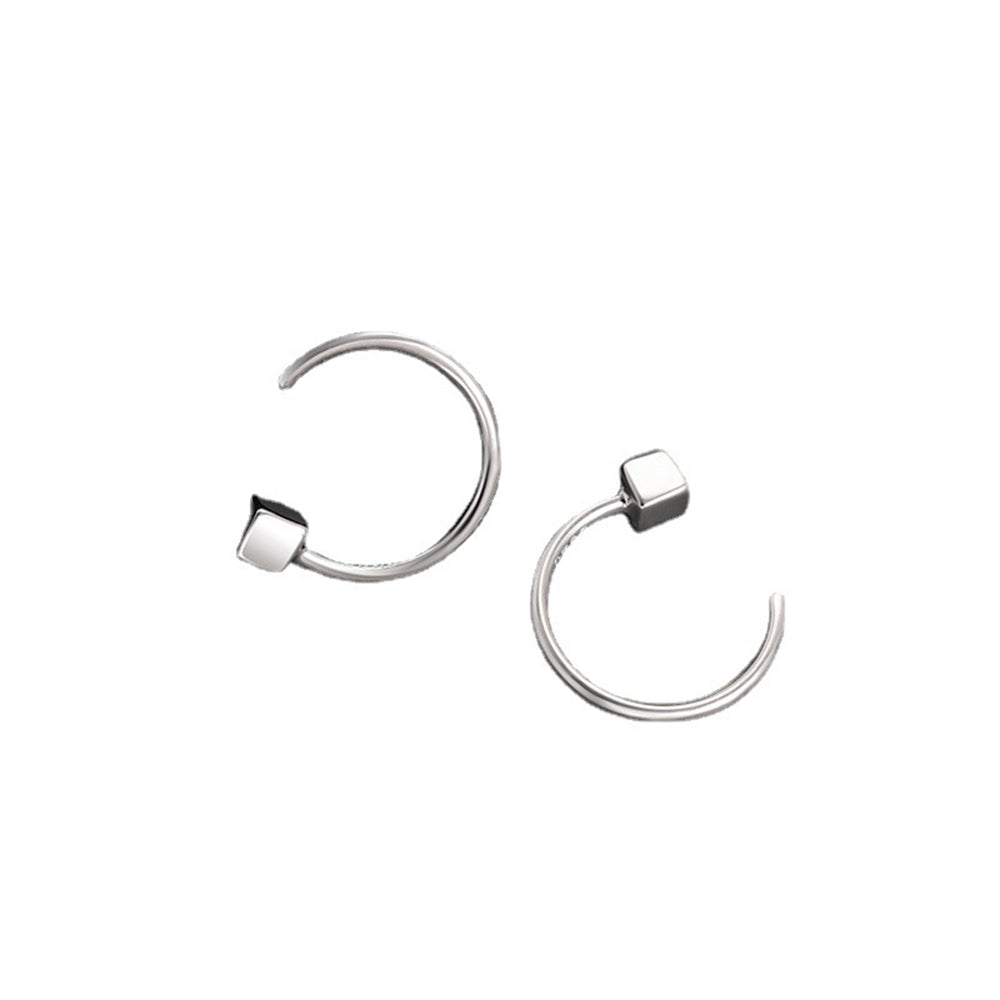 Retro u-shape half hoop earrings for women