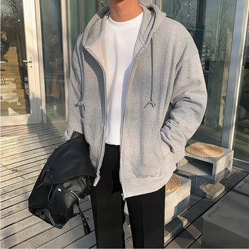 Unisex Oversized Hooded Jacket - Warm Zip-Up Coat for Men & Women