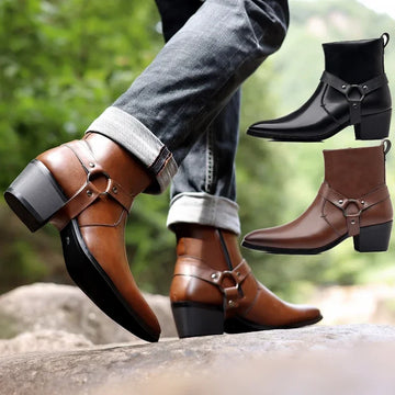 Men's Premium Chelsea Cowboy Boots Leather Stylish Design